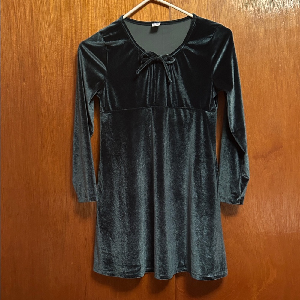 Old Navy Velvet Kids Dress in Dark Teal